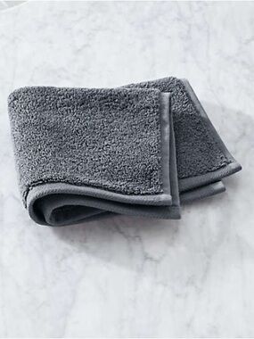 The Turkish Towel Company Slate Gray Washclothes Set of 4